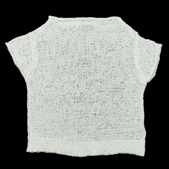 JCREW Size S Montauk Textured Sweater Tee - White $89 - Picture 2 of 4